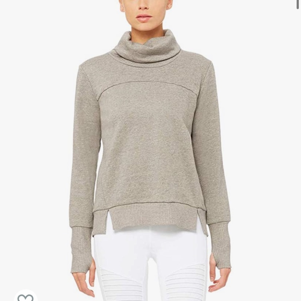 ALO YOGA HAZE LONG SLEEVE FLEECE SWEATSHIRT